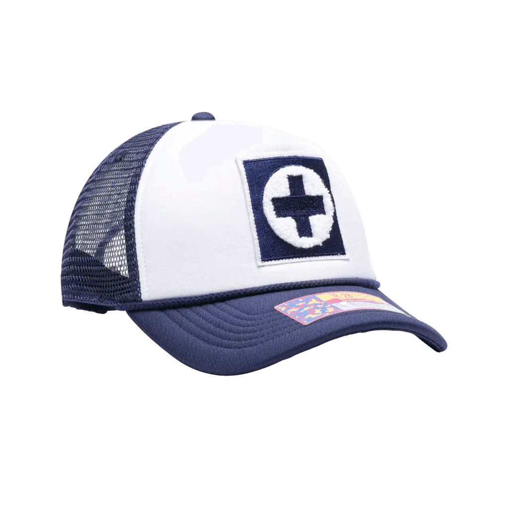 FI Collection Cruz Azul Scout Trucker Hat - Navy-White (Front - Lateral 2)