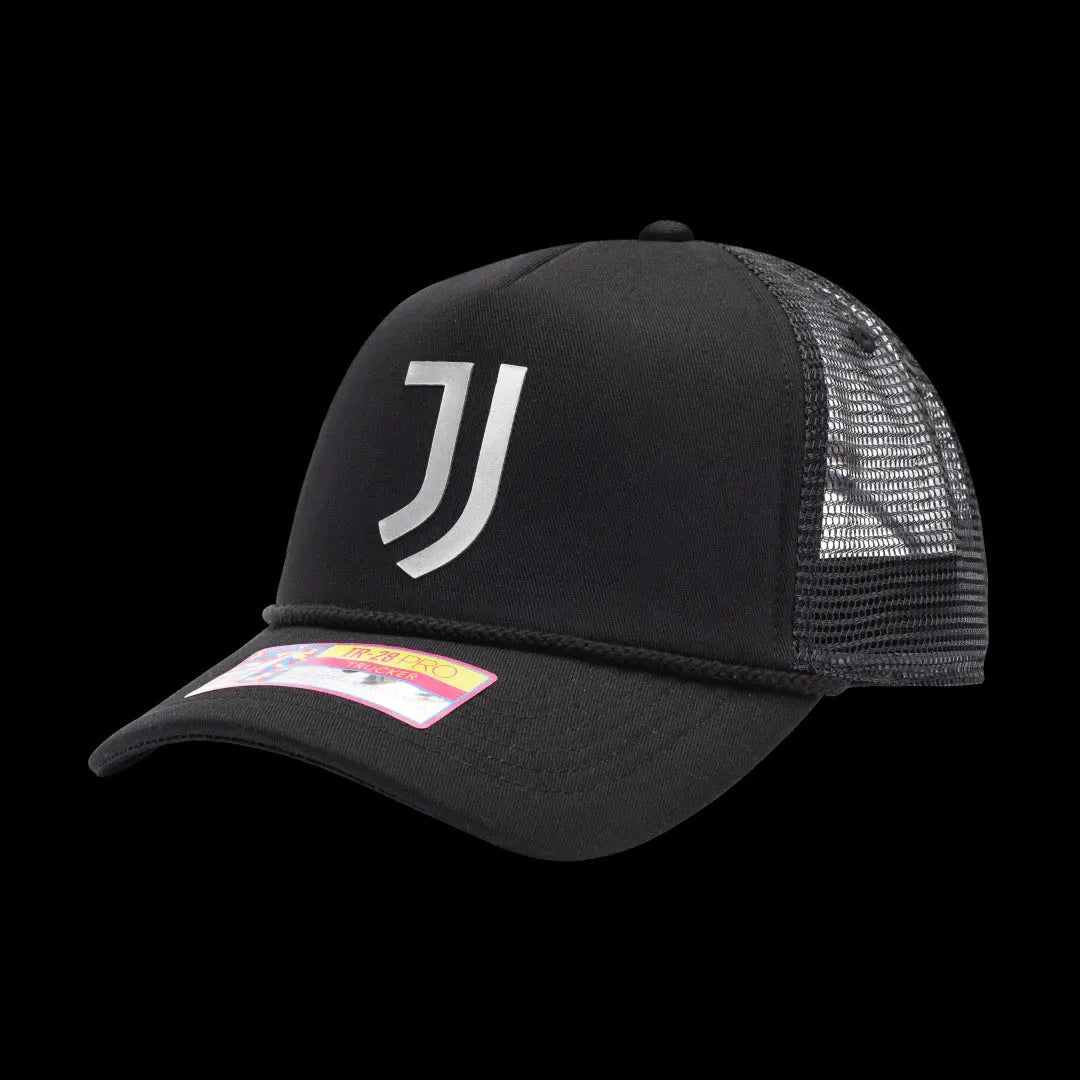 FI Collection Juventus Atmosphere Trucker Hat - Black (Diagonal 1)