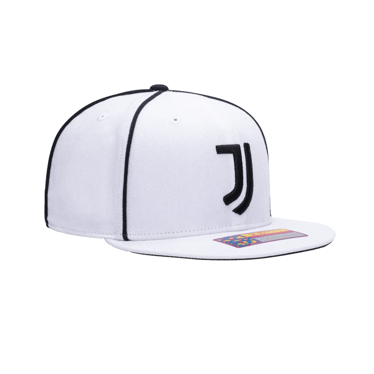 FI Collection Juventus Cali Day Snapback Hat - White-Black (Diagonal 2)