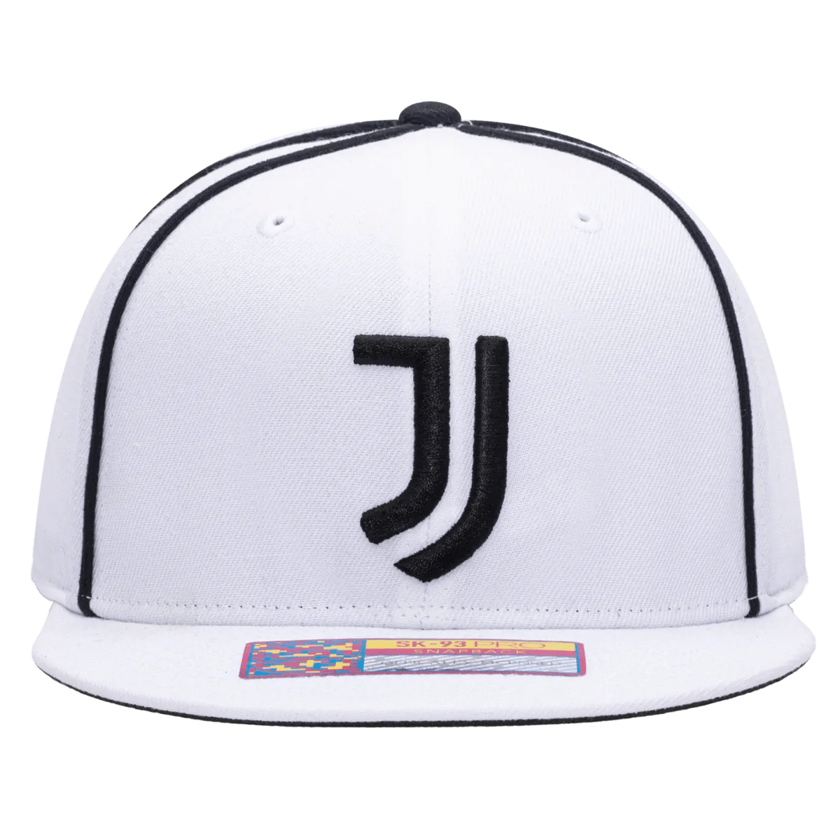 FI Collection Juventus Cali Day Snapback Hat - White-Black (Front)