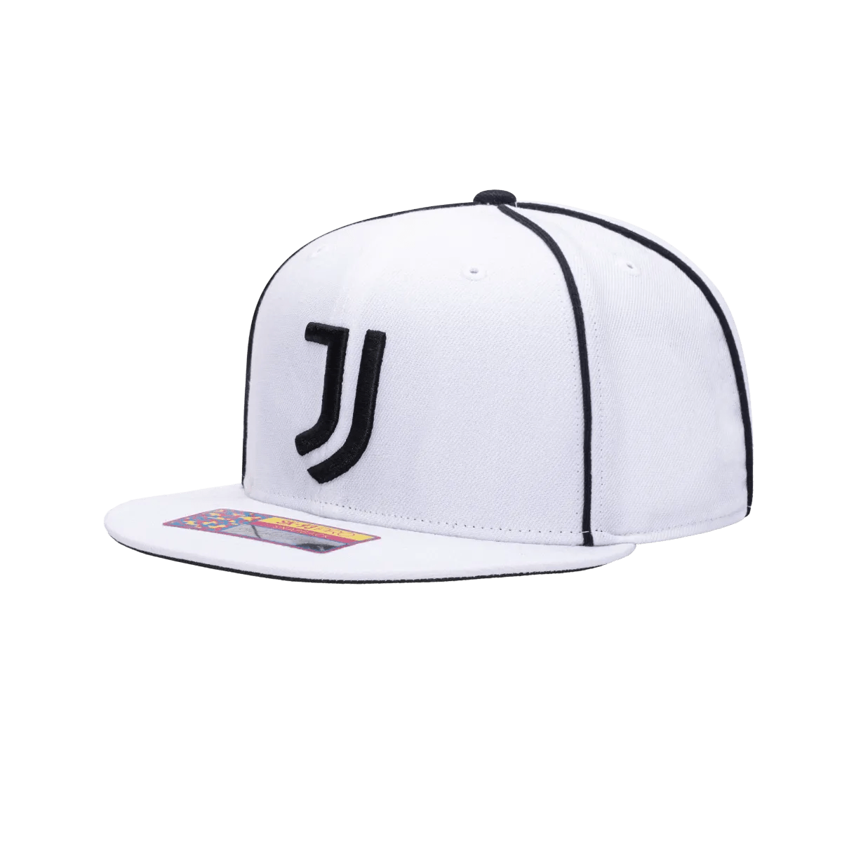 FI Collection Juventus Cali Day Snapback Hat - White-Black (Diagonal 1)