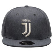 Fan Ink Collection Juventus Platinum Snapback Hat - Heather Black