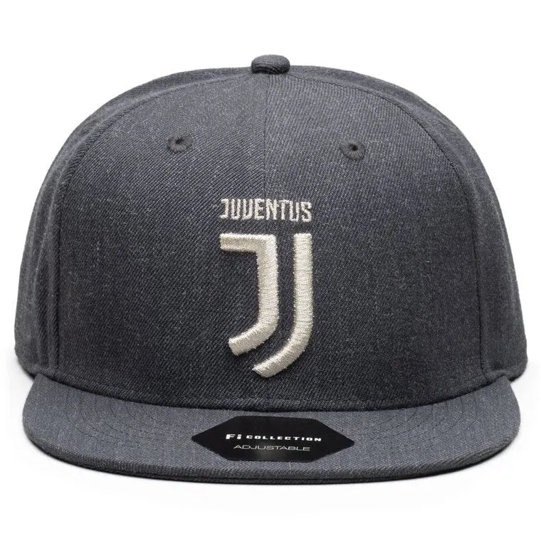 Fan Ink Collection Juventus Platinum Snapback Hat - Heather Black