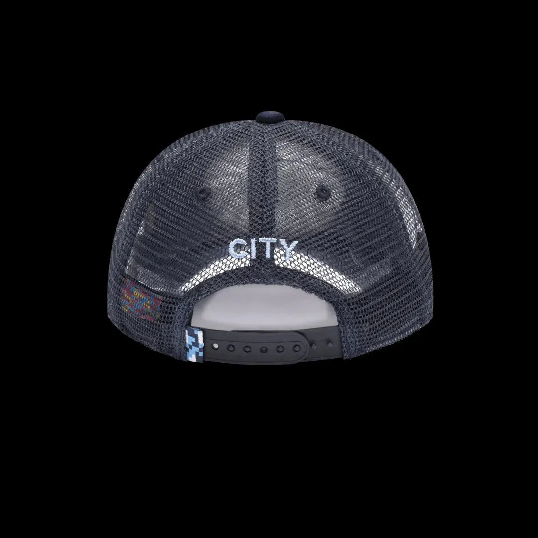 FI Collection Manchester City Atmosphere Trucker Hat - Navy (Back)