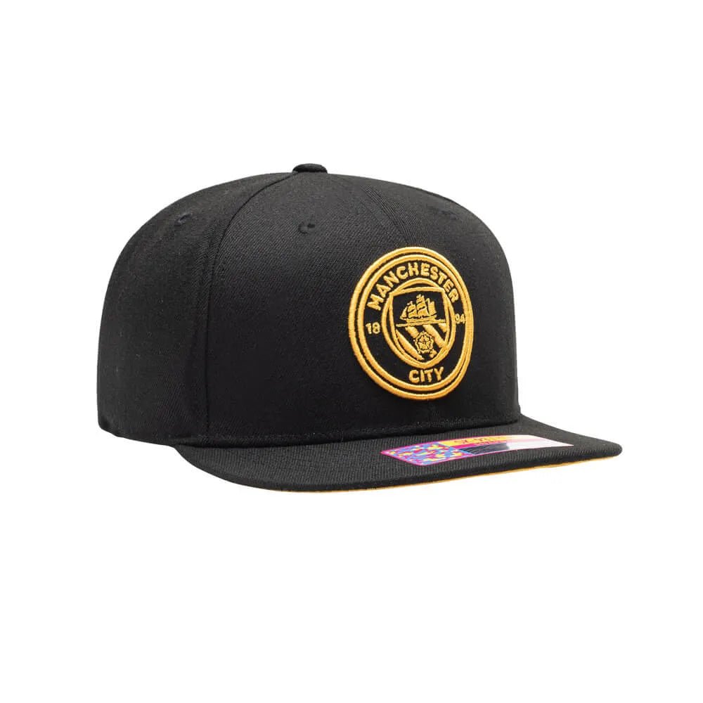FI Collection Manchester City Crayon Snapback Hat - Black (Lateral - Side 2)