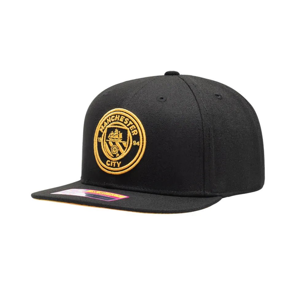 FI Collection Manchester City Crayon Snapback Hat - Black (Lateral - Side 1)