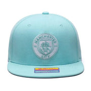 Fan Ink Collection Manchester City Retro Capsule Snapback Hat - Blue Tint