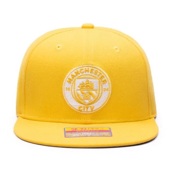 Fan Ink Collection Manchester City Retro Capsule Snapback Hat - Cyber Yellow