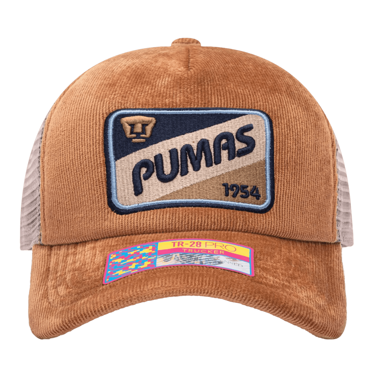 FI Collection Pumas Camionero Trucker Hat - Brown (Front)