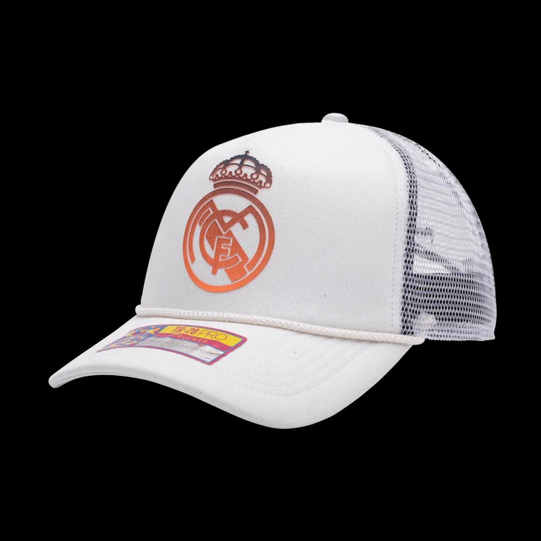 FI Collection Real Madrid Atmosphere Trucker Hat - White (Diagonal 1)