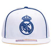 FI Collection Real Madrid Cali Day Snapback Hat - White-Blue (Front)