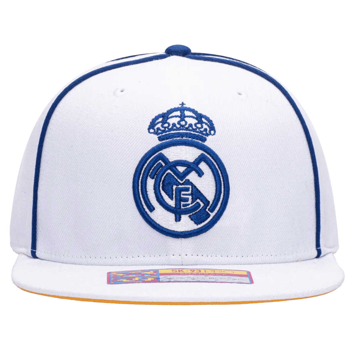 FI Collection Real Madrid Cali Day Snapback Hat - White-Blue (Front)