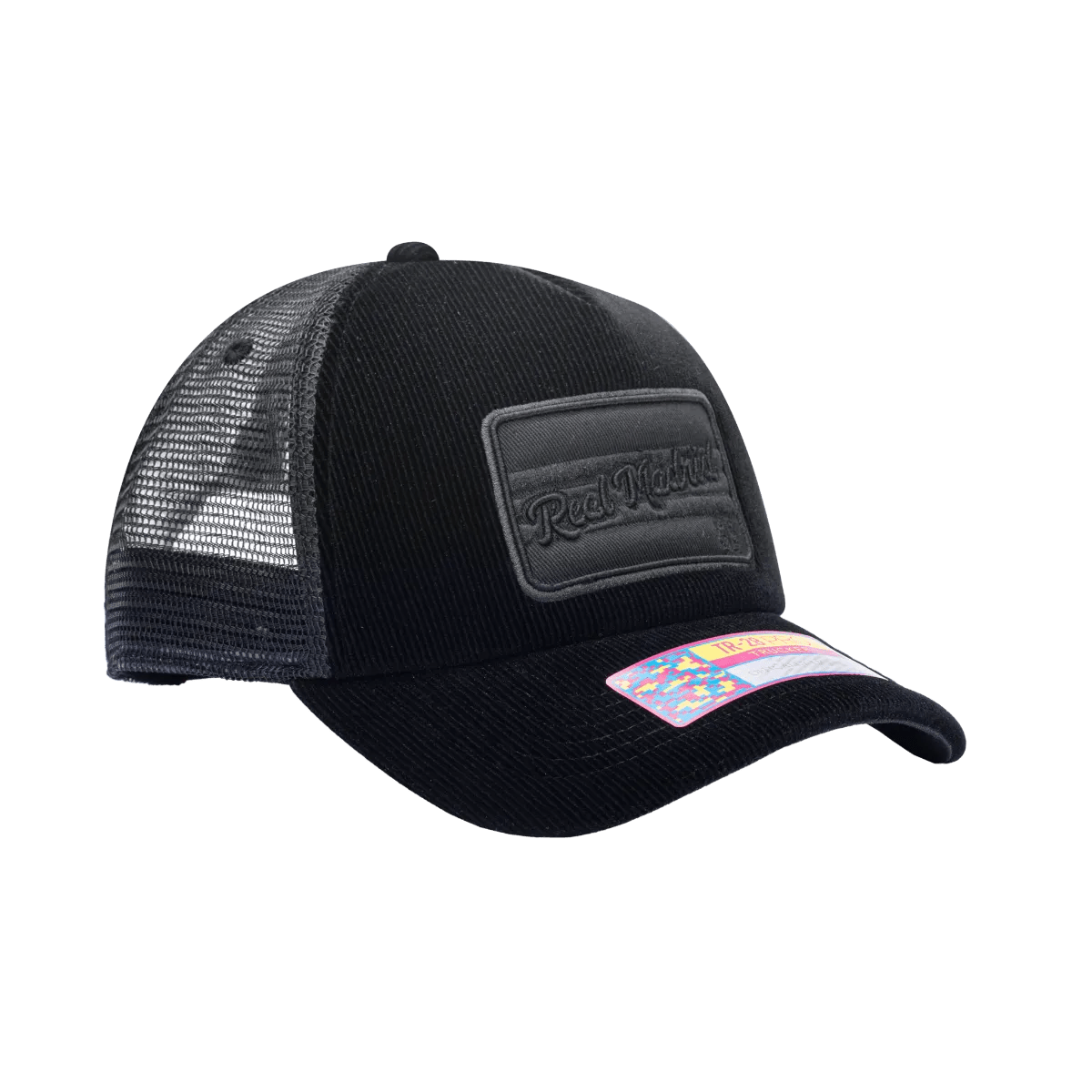 FI Collection Real Madrid Signature Trucker Hat - Black (Diagonal 2)
