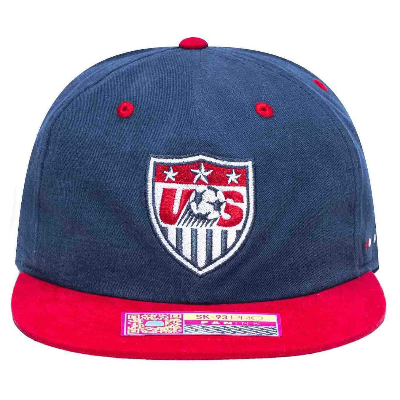 Fan Ink Collection USA Swingman Snapback Hat Navy-Burgundy (Front)