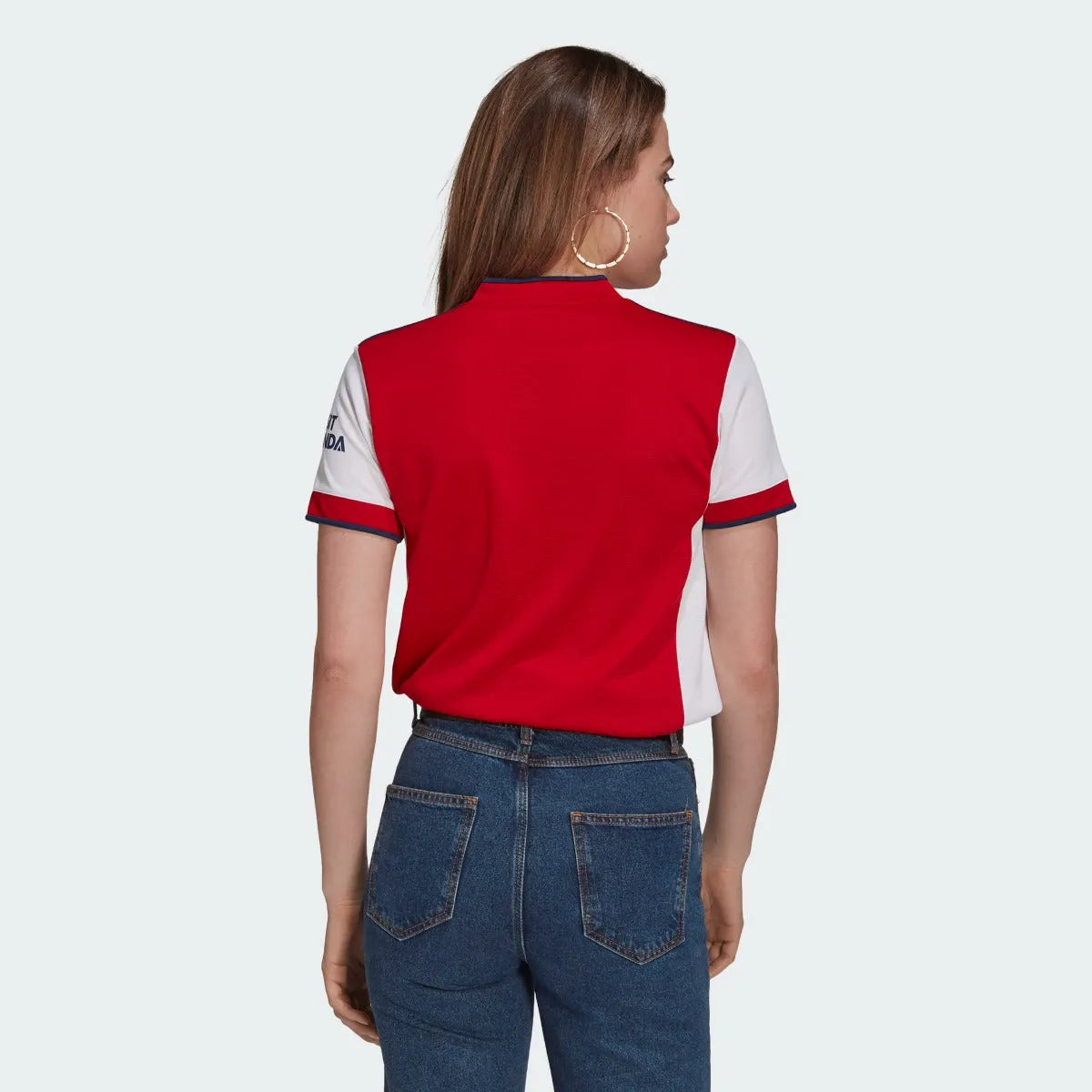 Adidas 2021-22 Arsenal Women Home Jersey - Red-Navy (Model - Back)