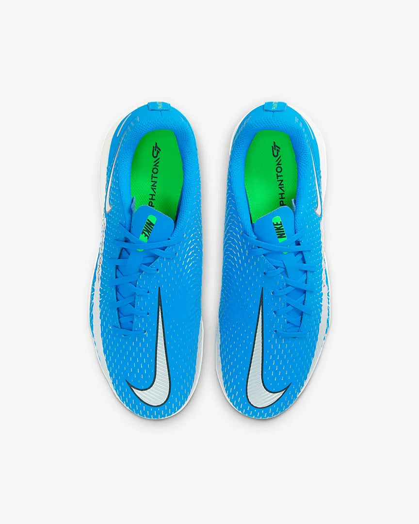 Nike JR Phantom GT Academy IC - Blue-Silver (Pair - Top)