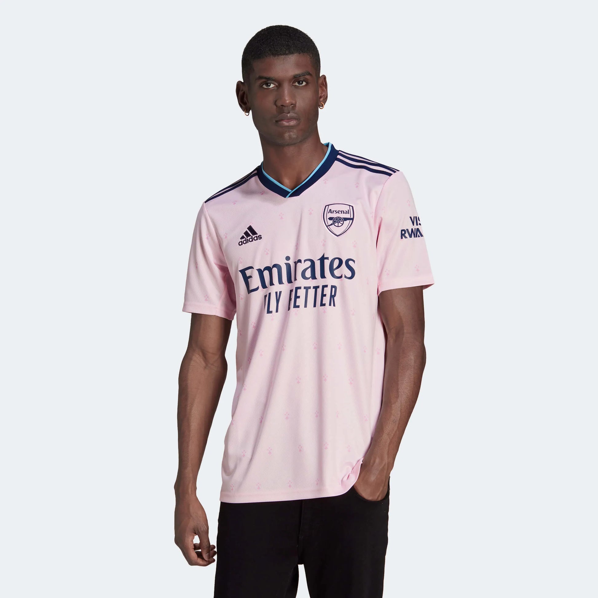 adidas 2022-23 Arsenal Third Jersey - Clear Pink (Model - Front)