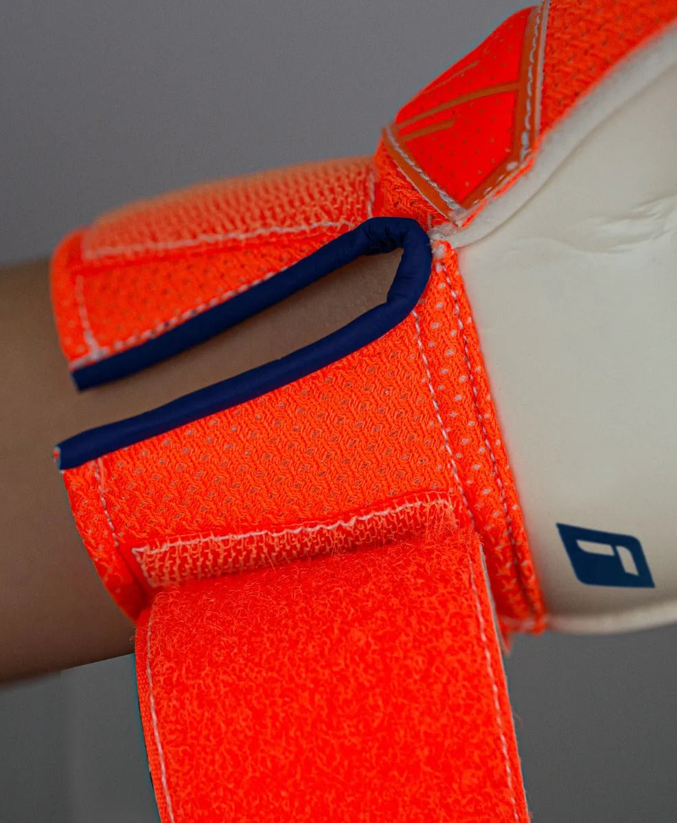 Reusch JR Attrakt Solid Goalkeeper Gloves - Orange-Blue (Detail 3)