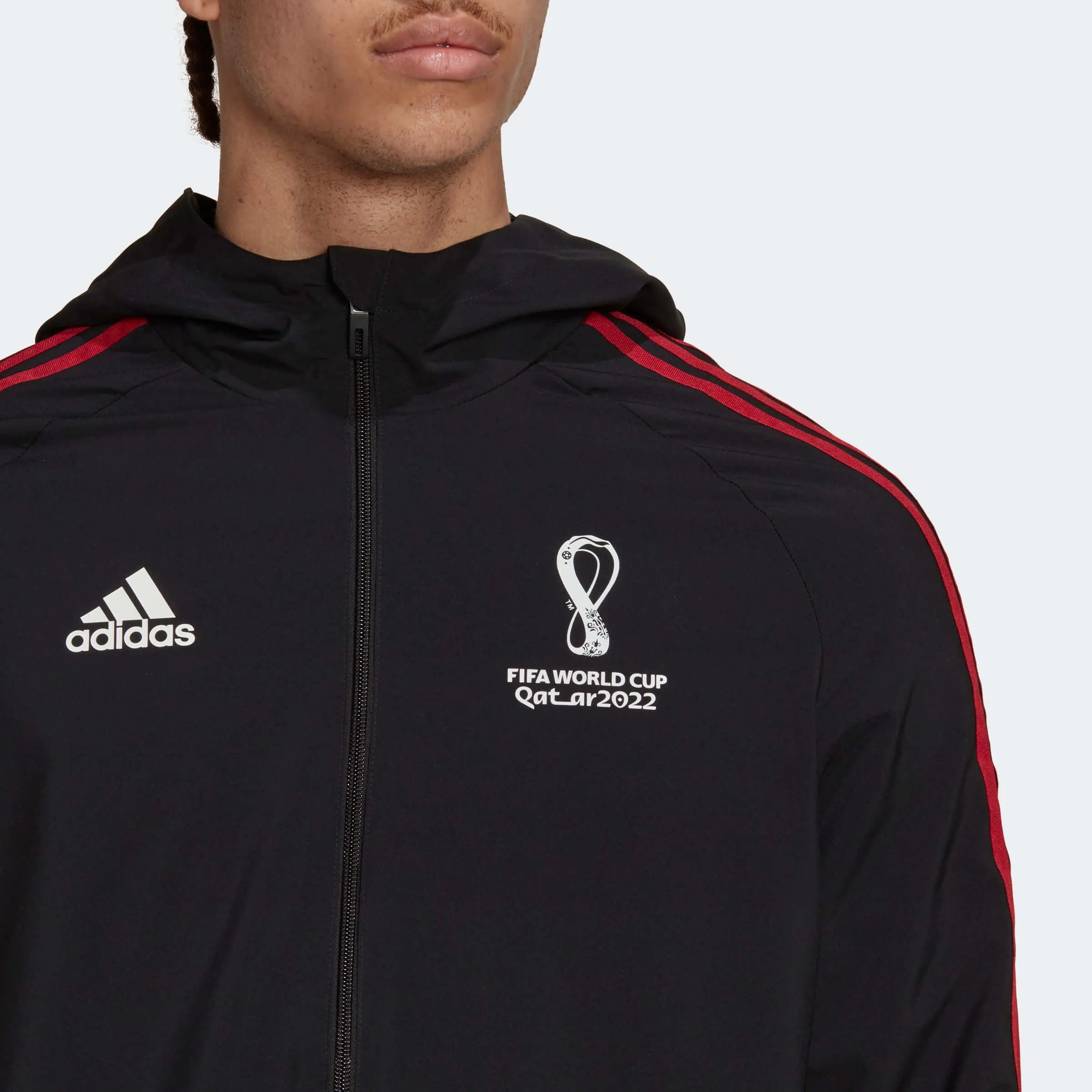 adidas 2022 FIFA World Cup Woven Jacket - Black (Detail 1)