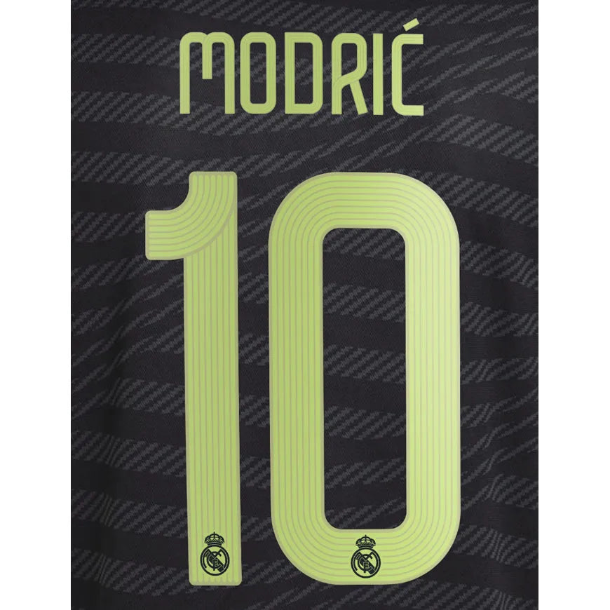 Real Madrid 2022/23 Third Modric #10 Jersey Name Set