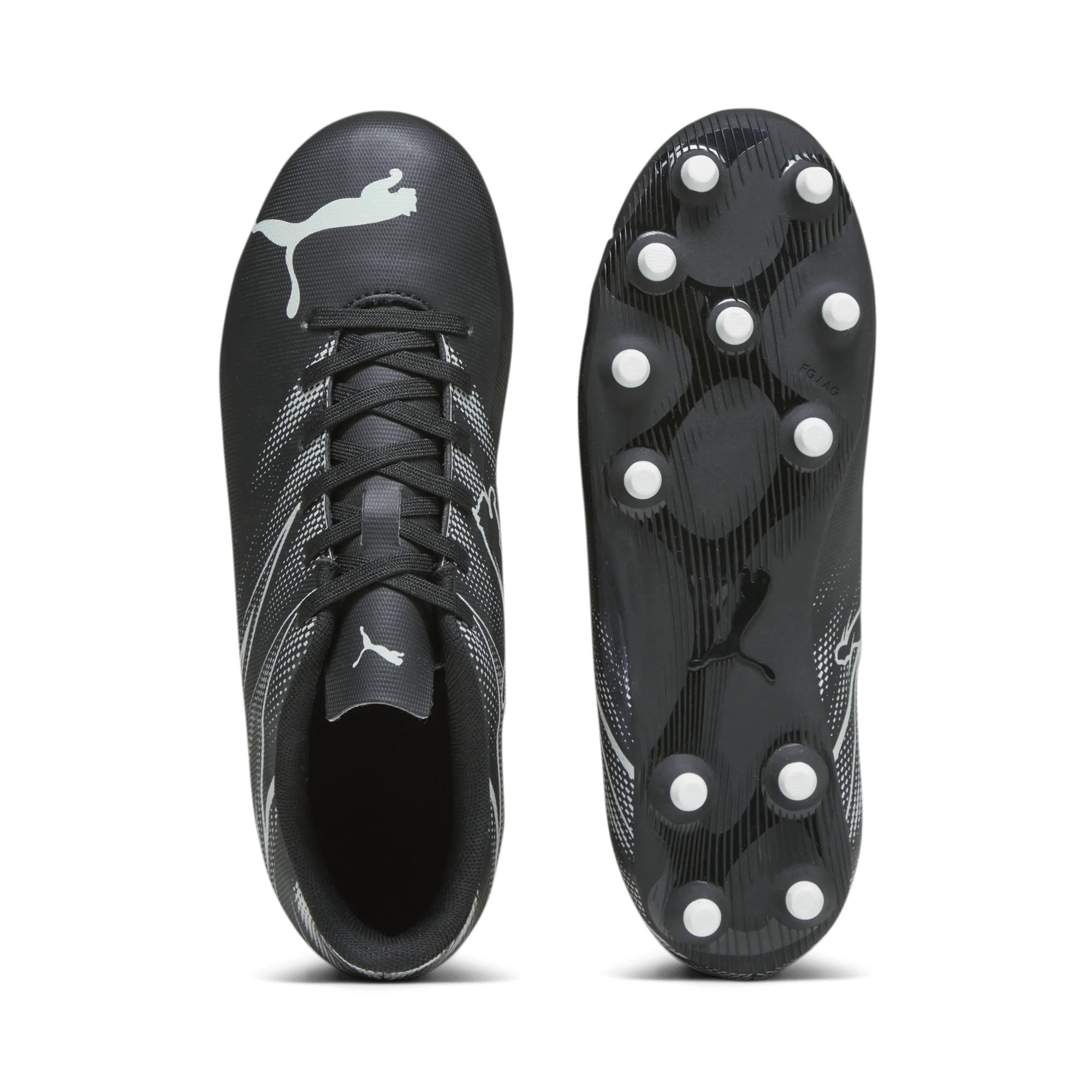 Puma Kids Attacanto FG_AG Puma Black-Silver Mist (Pair - Top and Bottom)