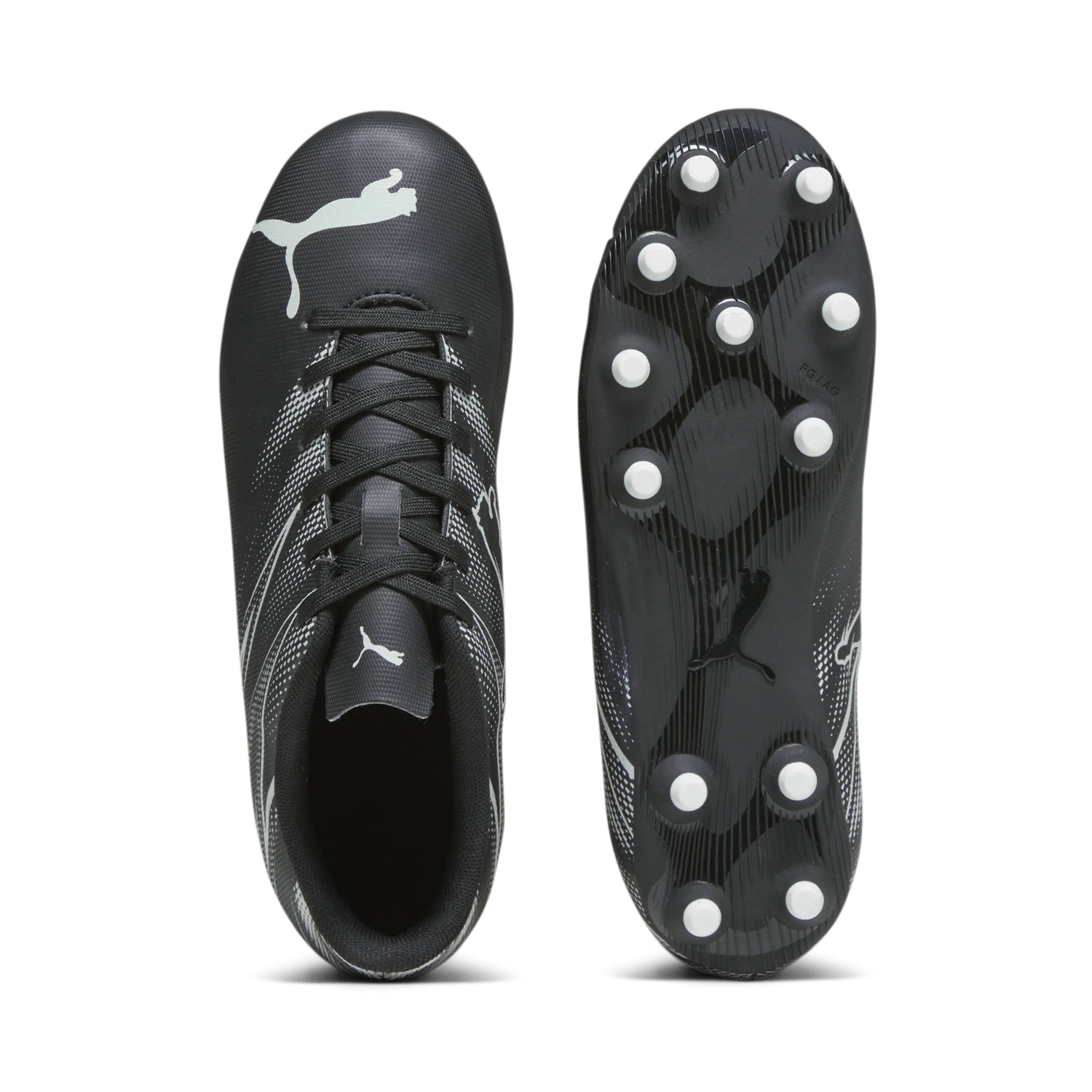 Puma Kids Attacanto FG_AG Puma Black-Silver Mist (Pair - Top and Bottom)