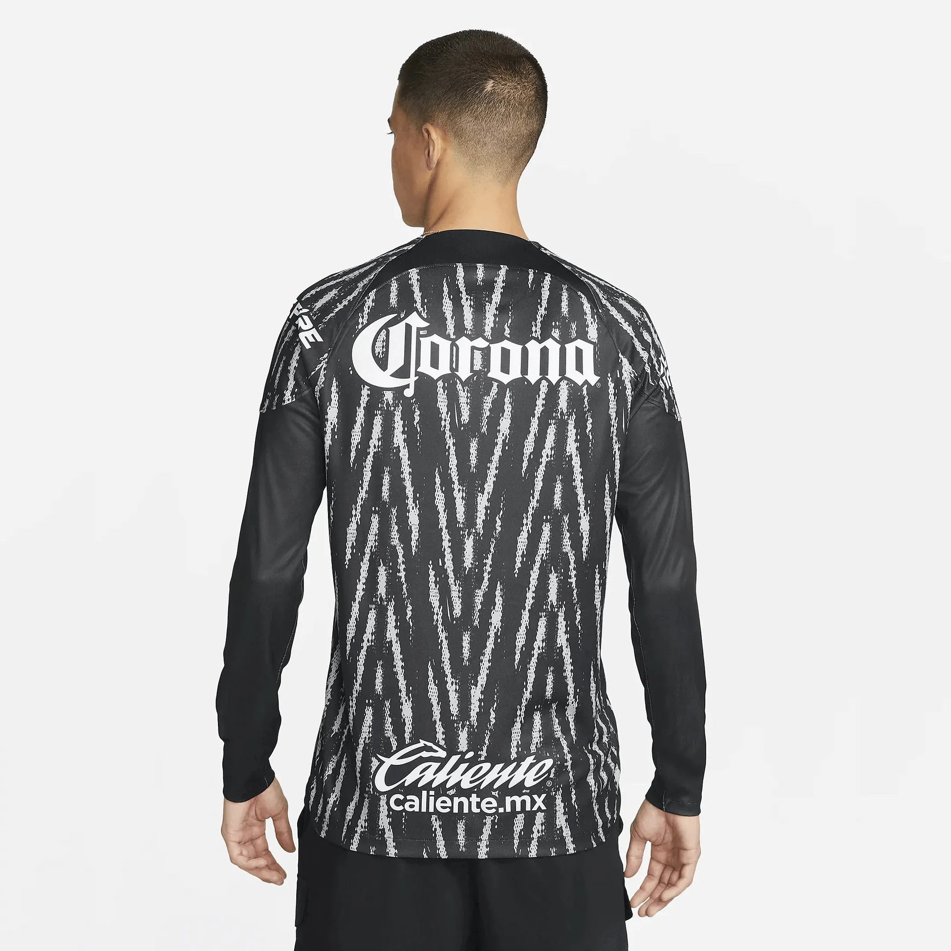 Nike 2022-23 Club America Long Sleeve Goalkeeper Jersey - Black-Grey (Model - Back)