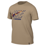 Nike 2023 FC Barcelona Swoosh Tee - Beige-Blue (Front)