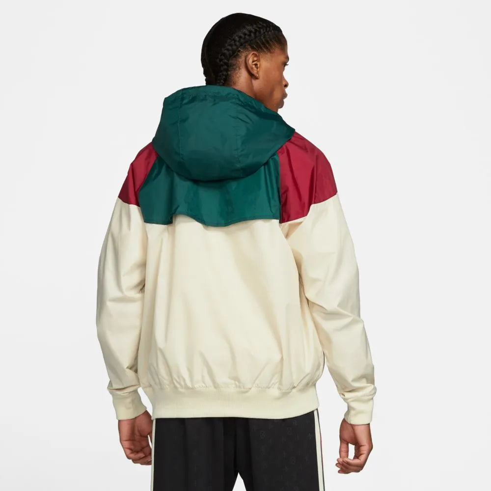 Nike 2021-22 Liverpool NSW Windrunner Jacket - Fossil-Teal-Crimson (Model - Back)