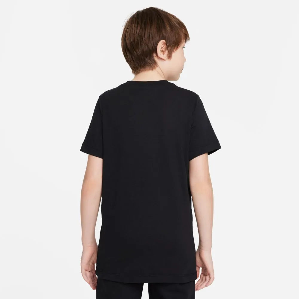Nike 2021-22 Liverpool Youth Swoosh Club Tee - Black-Red (Model - Back)