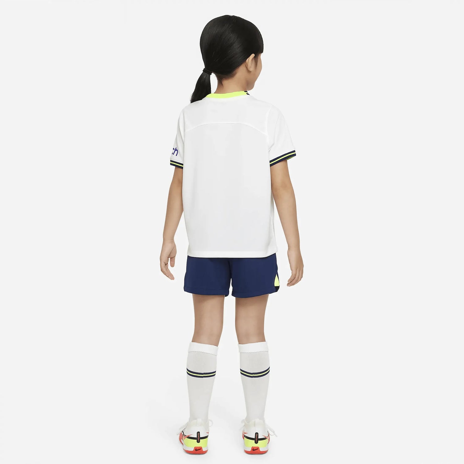 Nike 2022-23 Tottenham Hotspur Home Kids' Mini Kit - White-Binary Blue (Model - Back)
