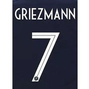 France 2018 Youth Home Griezmann #7 Jersey Name Set