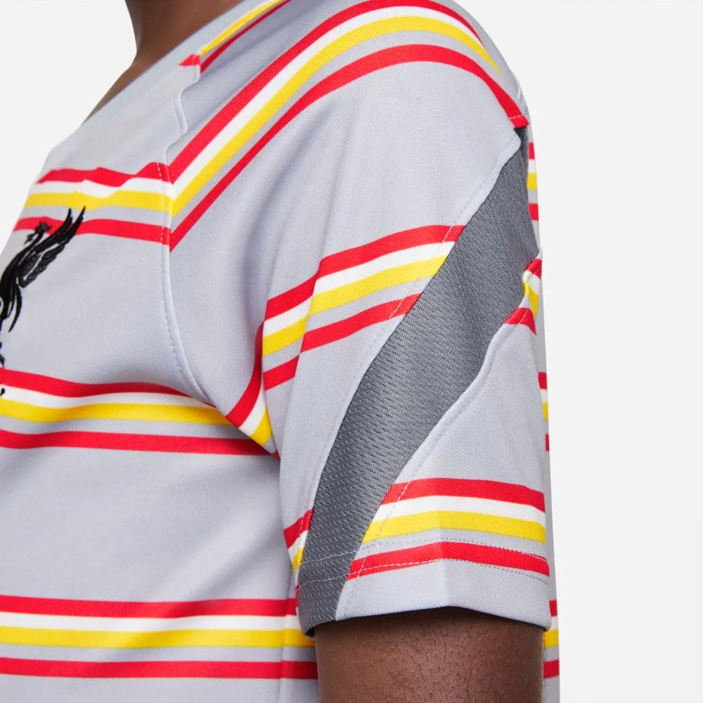 Nike 2021-22 Liverpool Youth DF Pre-Match Jersey - Wolf Grey (Detail 3)