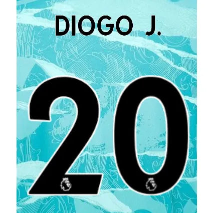 Liverpool 2020/21 Away Diogo J. #20 Jersey  Name Set