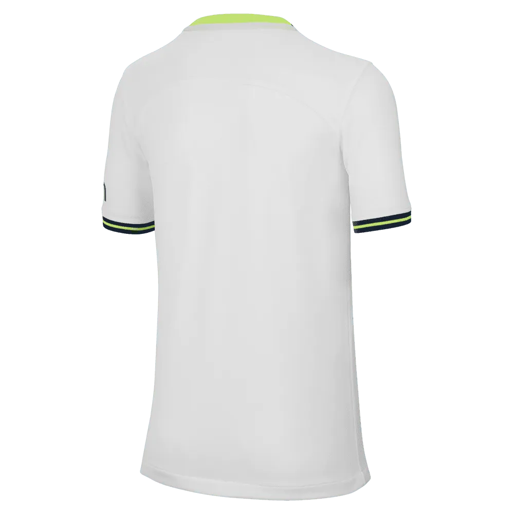 Nike 2022-23 Tottenham Youth Home Jersey - White-Binary Blue (Back)