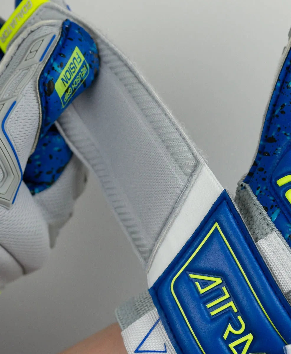 Reusch Attrakt Freegel Fusion Ortho-Tec Goaliator Goalkeeper Glove - Grey-Yellow-Blue (Detail 4)