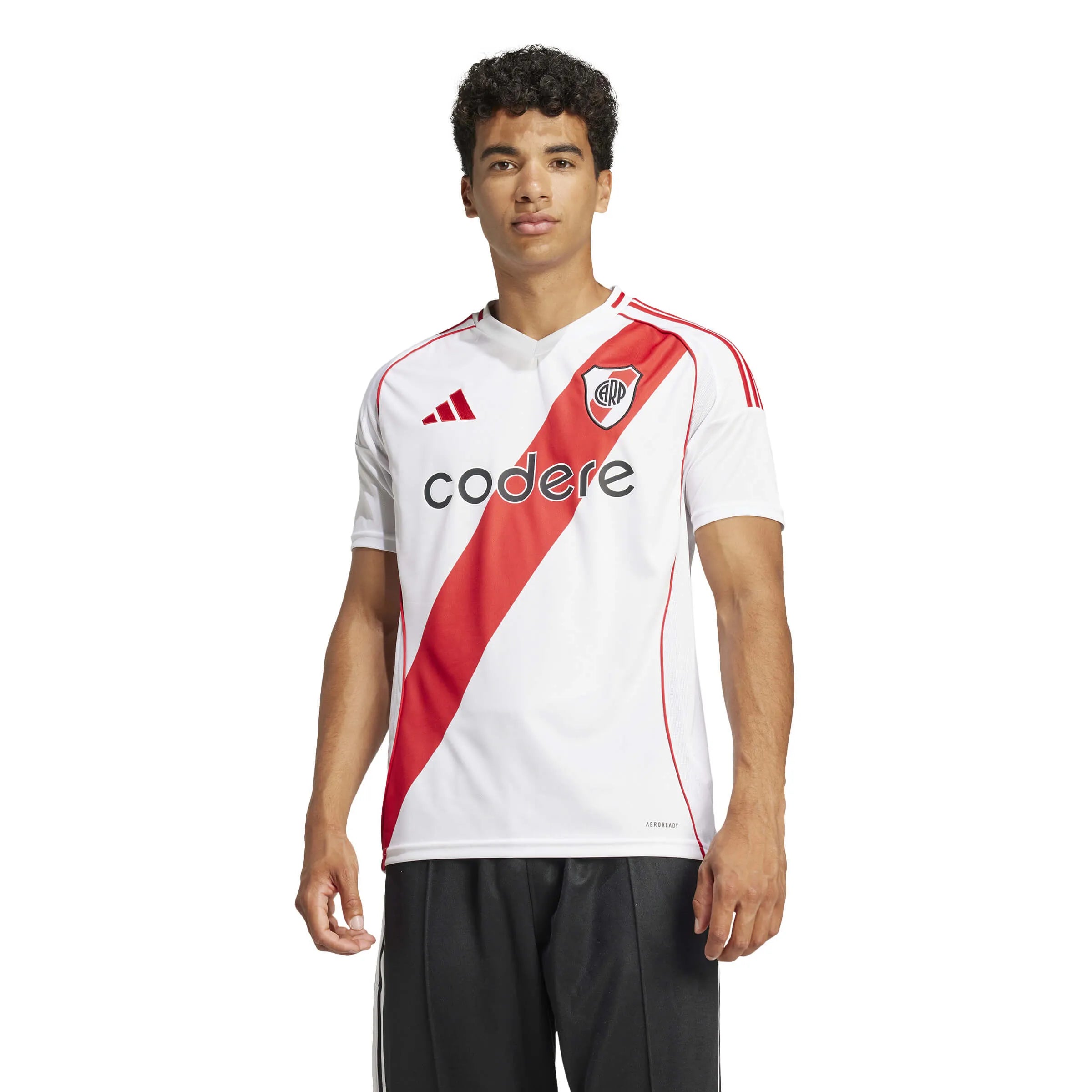 adidas 2024-25 River Plate Men's Stadium Home Jersey (Model - Front)