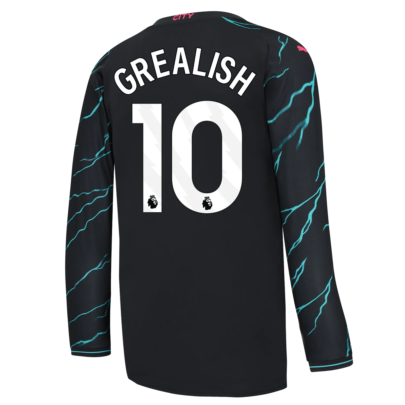 Puma 2023-24 Manchester City Men's Stadium Third Long-Sleeve Jersey