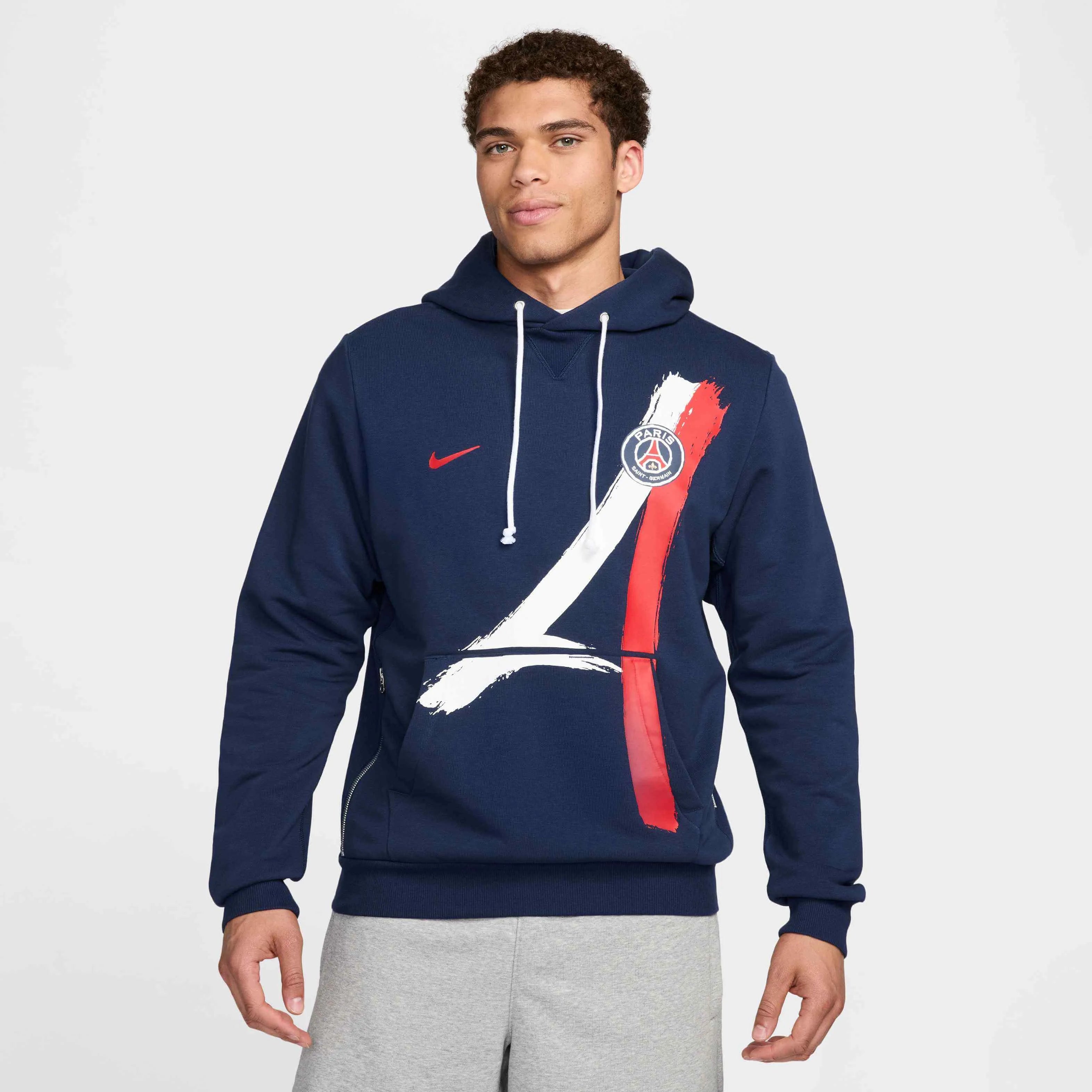 Nike 2024-25 PSG Men's Dri-Fit Pullover Hoodie (Model - Front)