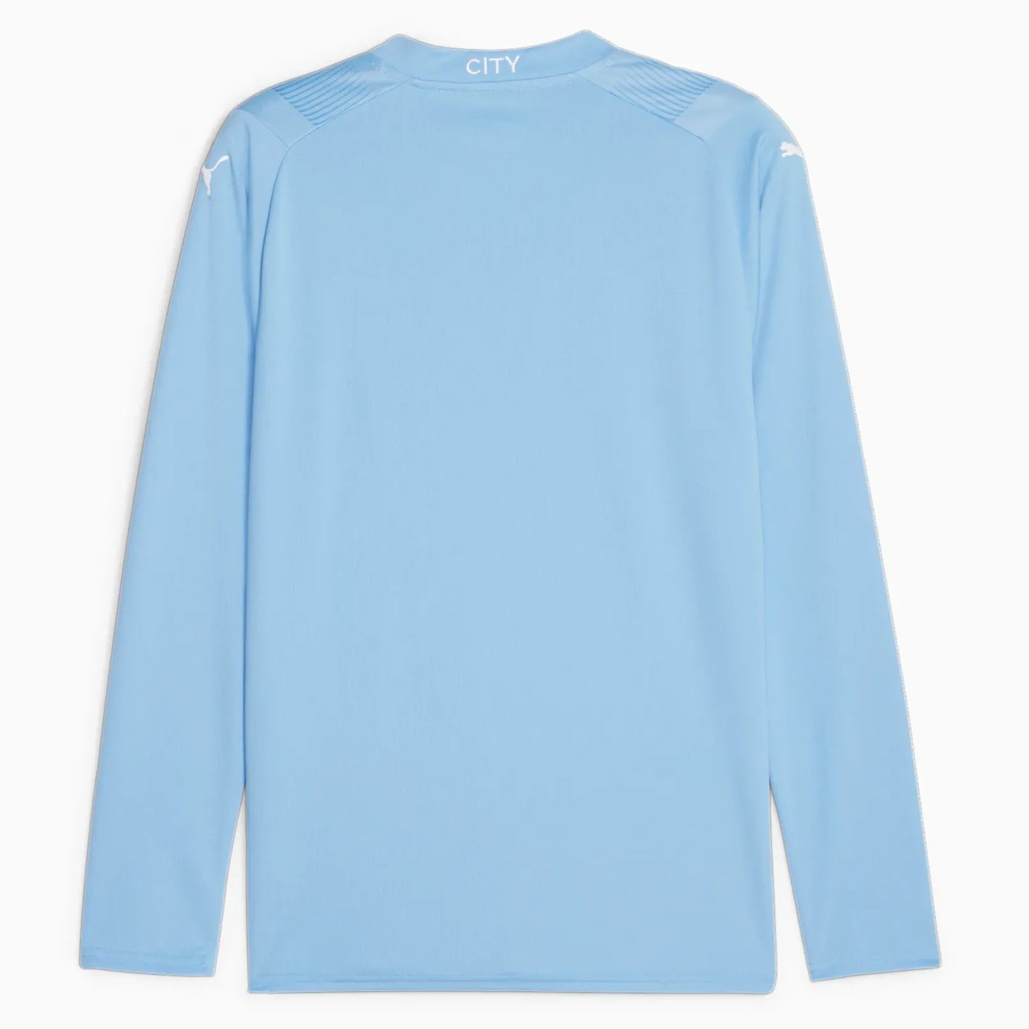 Puma 2023-24 Manchester City Men's Stadium Home Long-Sleeve Jersey (Back)