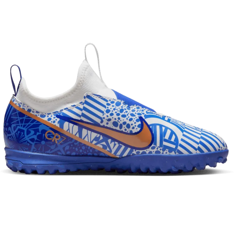 Nike JR Zoom Vapor 15 Academy CR7 Turf White Metallic Copper