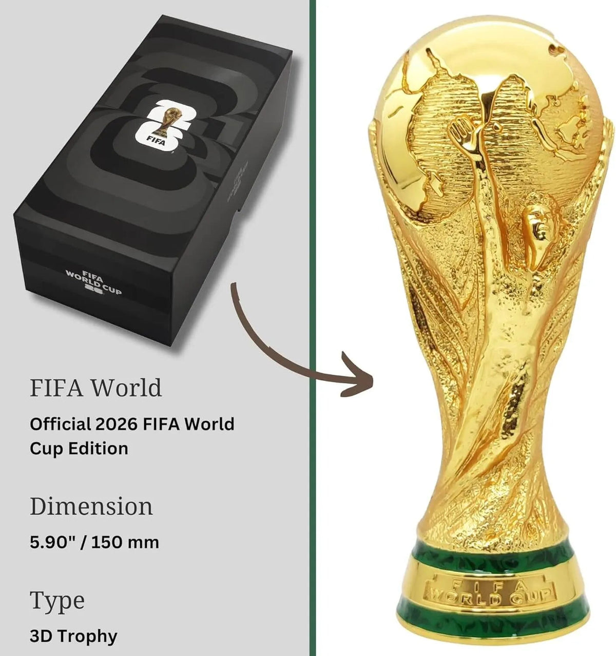 FIFA World Cup 3D 6-Inch Trophy Replica – ProSoccer FIFA World Cup 3D 6-Inch Trophy Replica – ProSoccer