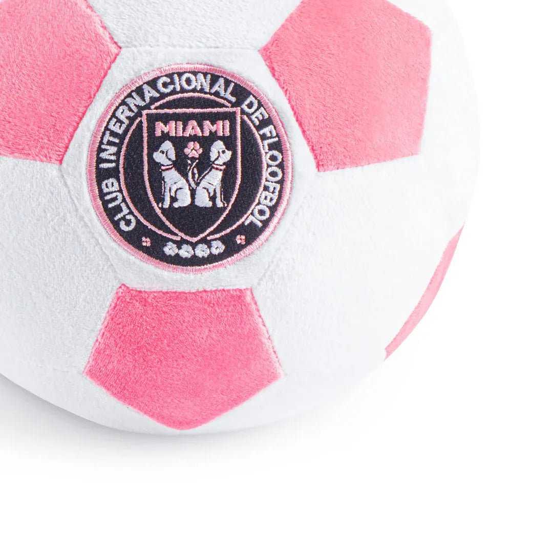 Floofball Miami Plush Large (7.5"x7.5") Soccer Ball - Dog Toy (Detail 1)