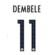 France 2018 Away Dembele #11 Jersey Name Set