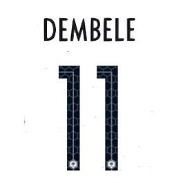 France 2018 Away Dembele #11 Jersey Name Set