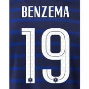 France 2020/21 Home Benzema #19 Jersey Name Set