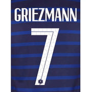 France 2020/21 Home Griezmann #7 Jersey Name Set