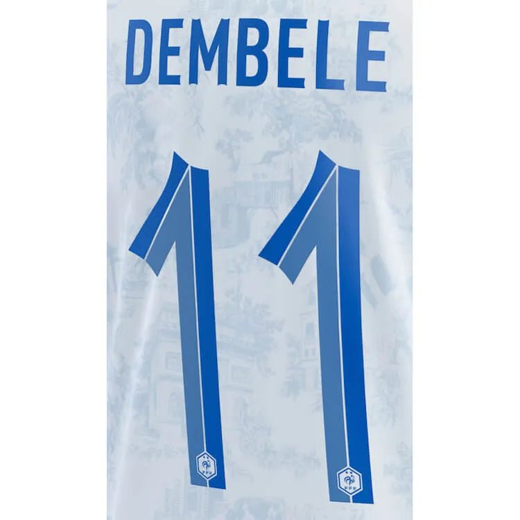 France 2022-23 Away Dembele #11 Jersey Name Set (Back)