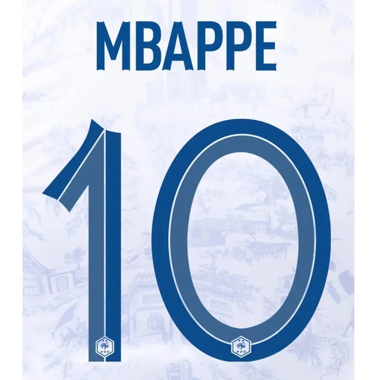 France 2022-23 Away Mbappe #10 Jersey Name Set