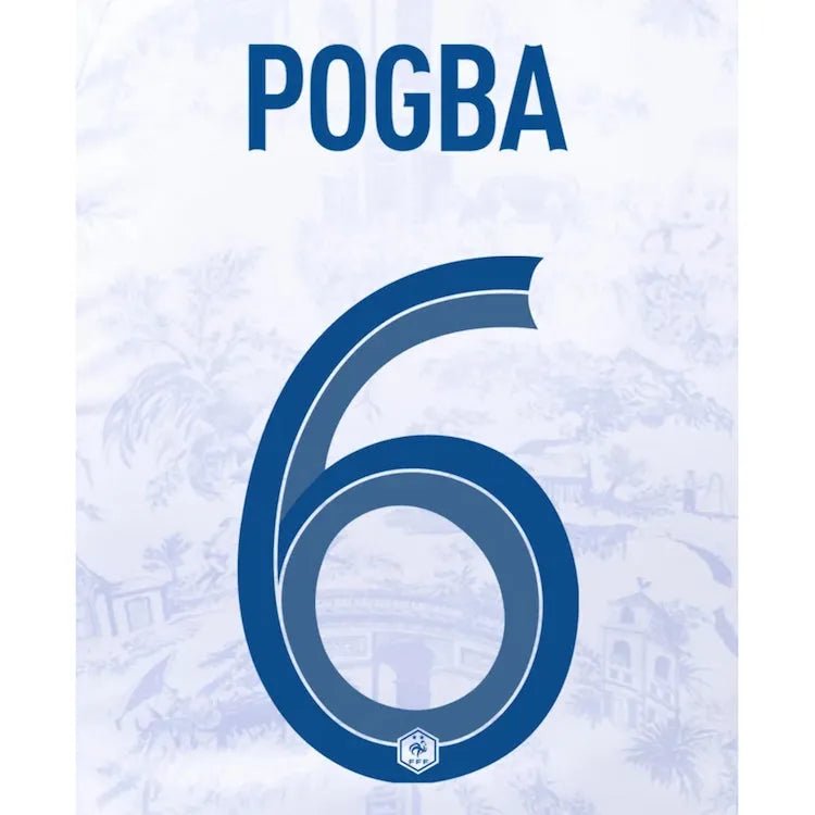 France 2022-23 Away Pogba #6 Jersey Name Set (Back)